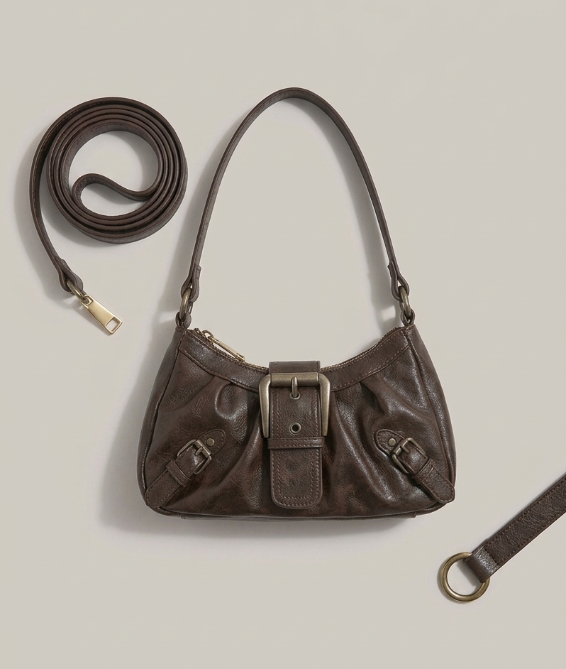 Vintage Leather Saddle Tote Bag | Slouchy Shoulder Bag for Everyday Use
