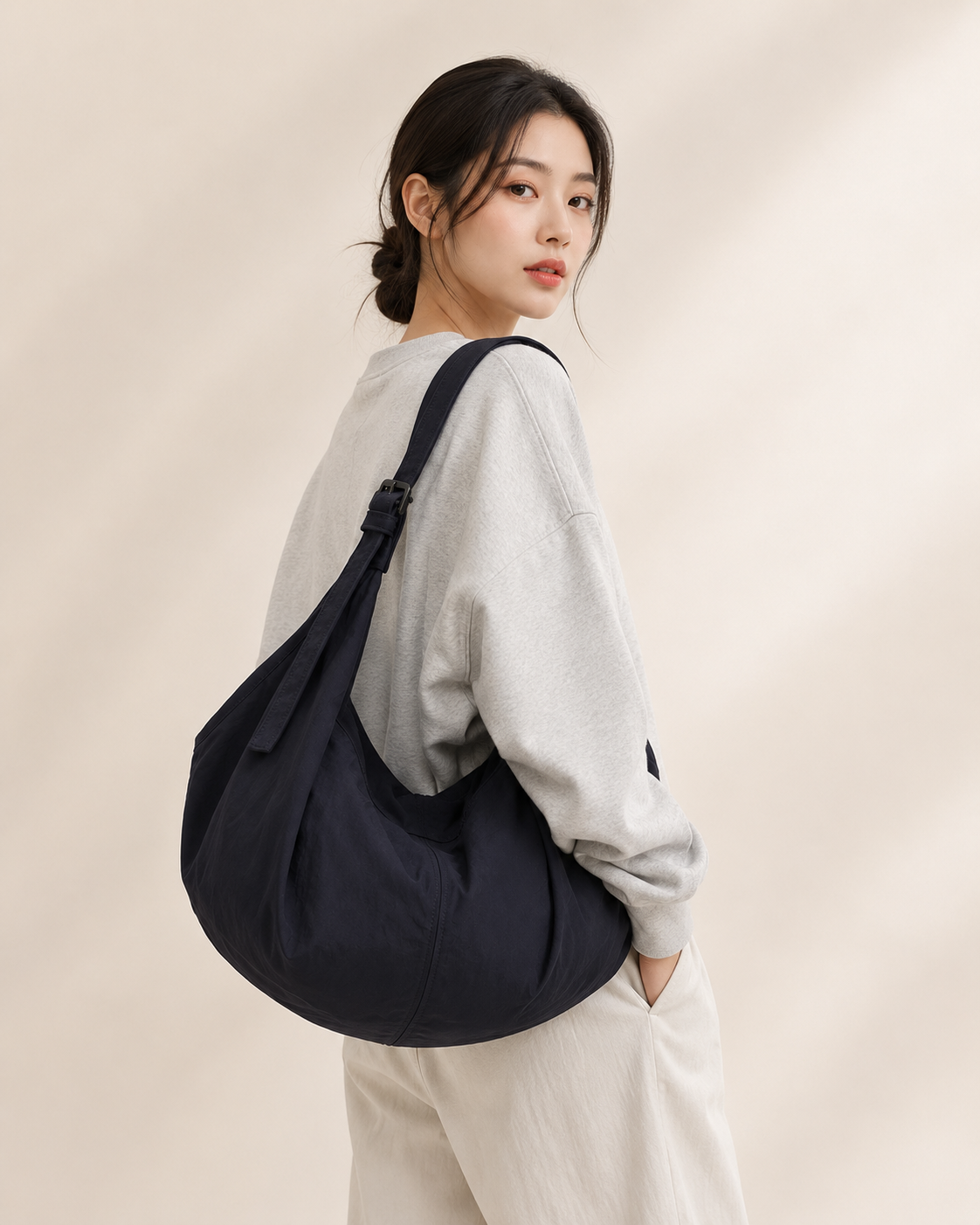Large Slouchy Hobo Shoulder Bag